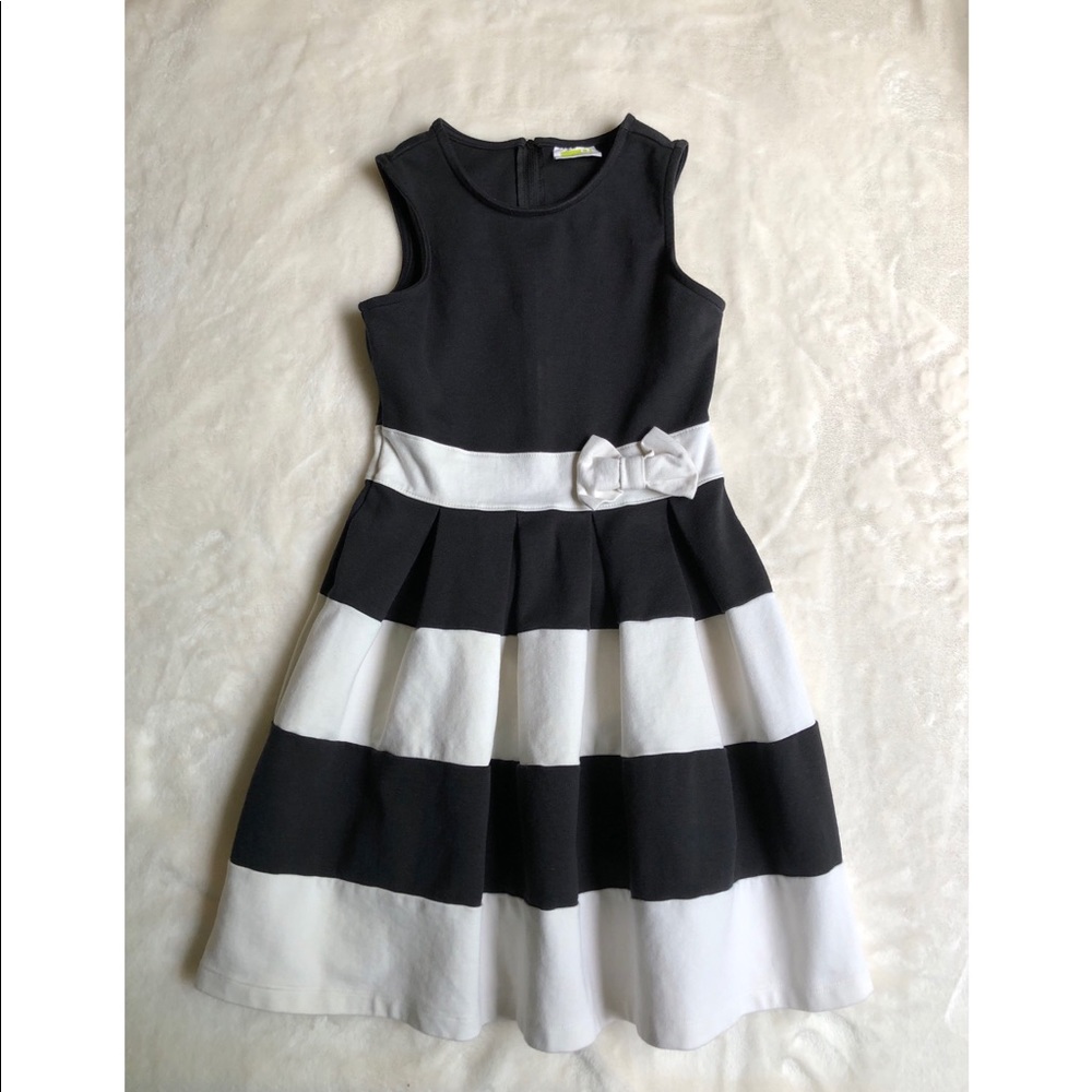 Kids Black and White Formal Dress